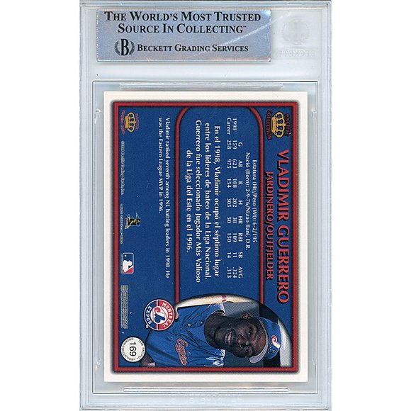 Vladimir Guerrero Signed 1999 Pacific Baseball Card Beckett Expos Autograph Slab - Picture 3 of 5